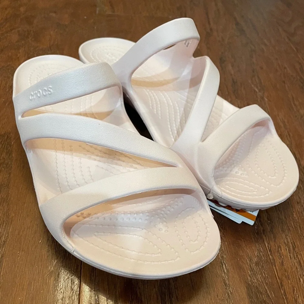 Crocs Swiftwater Sandal Womens Pink Strappy Slide Athletic Water Shoes 6
